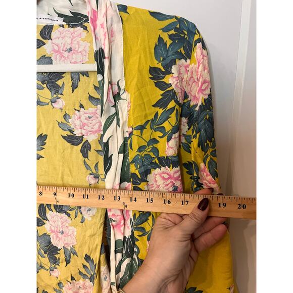 Anthropologie Elma Floral Printed Kimono Cardigan Top OS - Picture 6 of 8